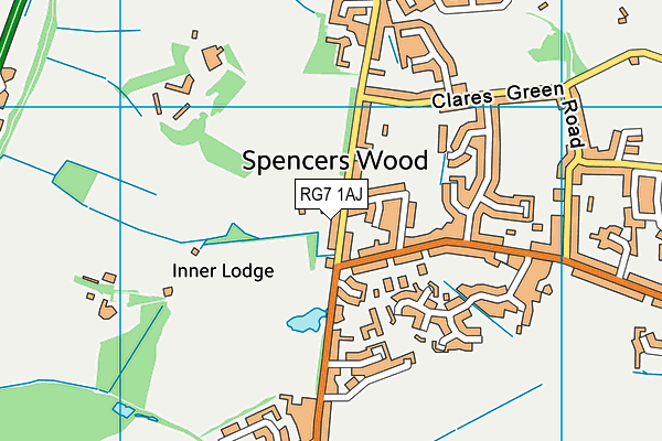 RG7 1AJ map - OS VectorMap District (Ordnance Survey)