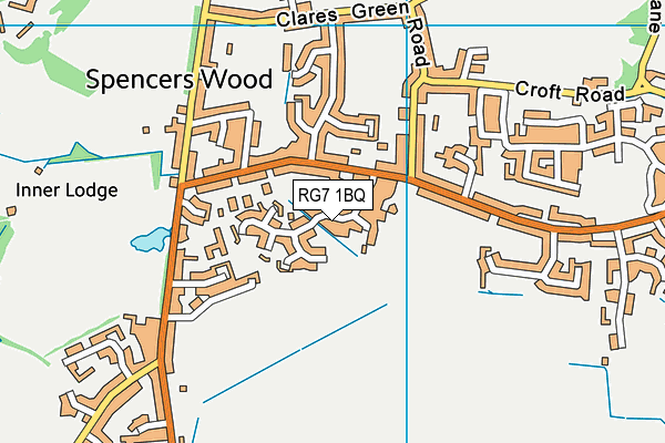 RG7 1BQ map - OS VectorMap District (Ordnance Survey)