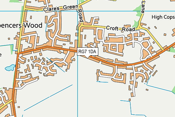 RG7 1DA map - OS VectorMap District (Ordnance Survey)