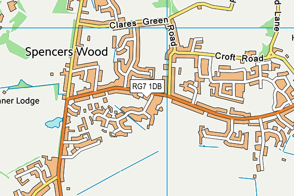 RG7 1DB map - OS VectorMap District (Ordnance Survey)