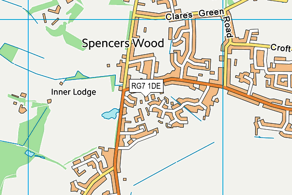 RG7 1DE map - OS VectorMap District (Ordnance Survey)