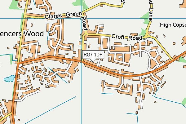 RG7 1DH map - OS VectorMap District (Ordnance Survey)