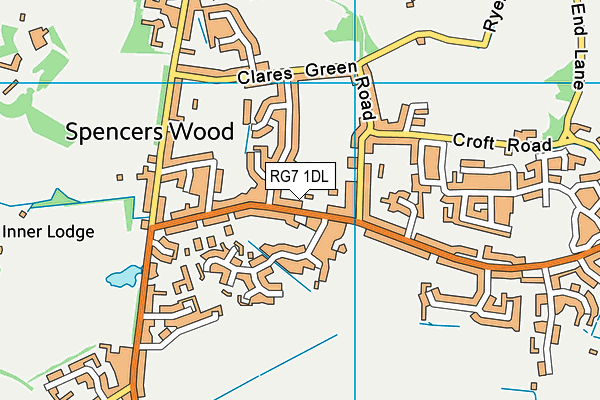 RG7 1DL map - OS VectorMap District (Ordnance Survey)