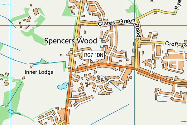 RG7 1DN map - OS VectorMap District (Ordnance Survey)