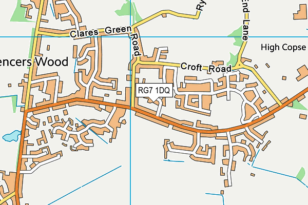 RG7 1DQ map - OS VectorMap District (Ordnance Survey)