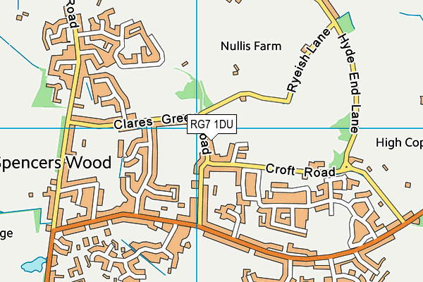 RG7 1DU map - OS VectorMap District (Ordnance Survey)