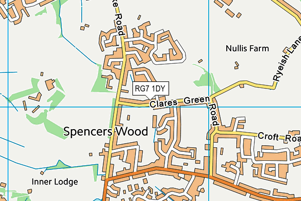 Spencers Wood Recreation Ground map (RG7 1DY) - OS VectorMap District (Ordnance Survey)