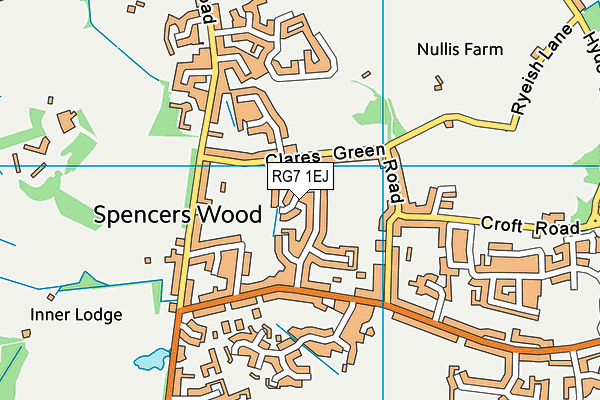 RG7 1EJ map - OS VectorMap District (Ordnance Survey)