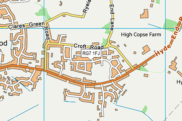 RG7 1FJ map - OS VectorMap District (Ordnance Survey)