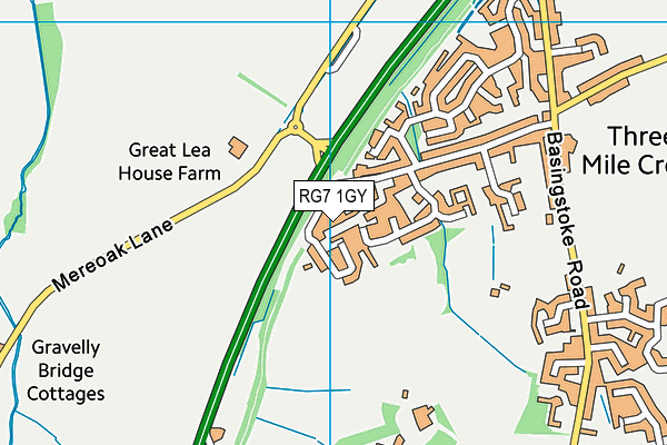 RG7 1GY map - OS VectorMap District (Ordnance Survey)