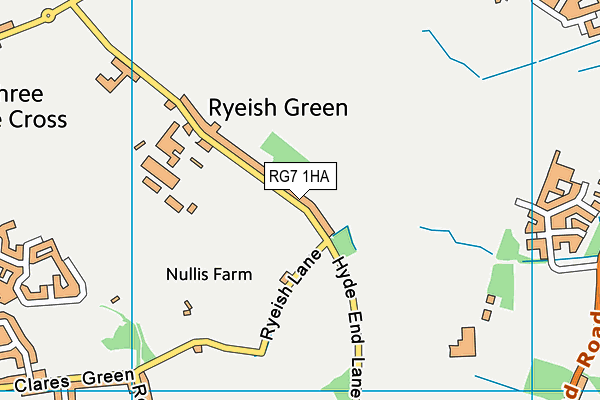 RG7 1HA map - OS VectorMap District (Ordnance Survey)