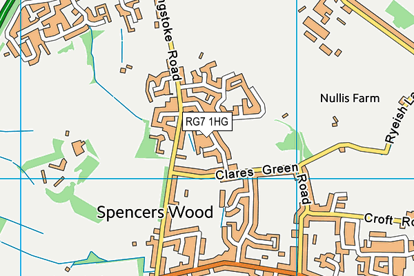 RG7 1HG map - OS VectorMap District (Ordnance Survey)