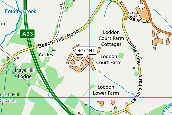 RG7 1HT map - OS VectorMap District (Ordnance Survey)