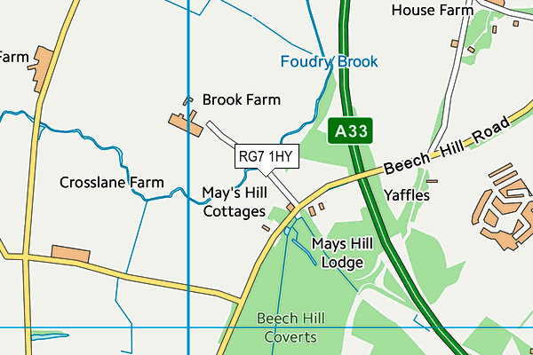 RG7 1HY map - OS VectorMap District (Ordnance Survey)