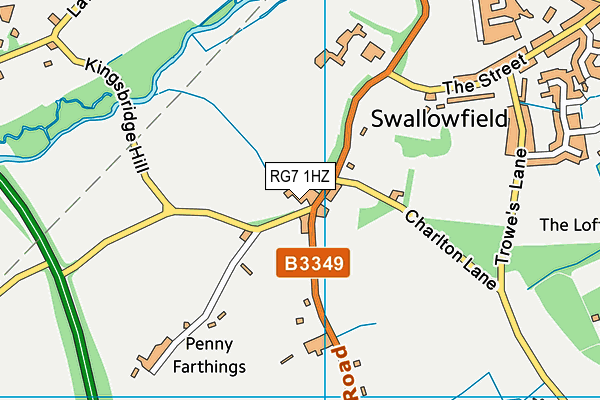 RG7 1HZ map - OS VectorMap District (Ordnance Survey)