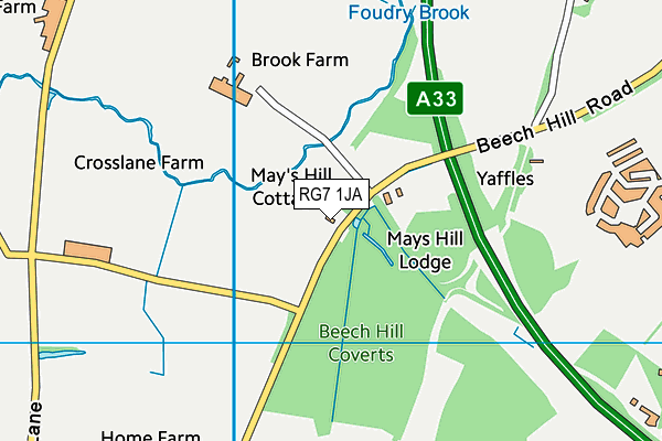 RG7 1JA map - OS VectorMap District (Ordnance Survey)