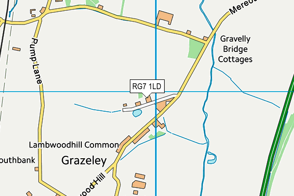 Grazeley Village Hall map (RG7 1LD) - OS VectorMap District (Ordnance Survey)