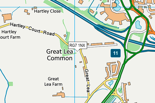 RG7 1NX map - OS VectorMap District (Ordnance Survey)