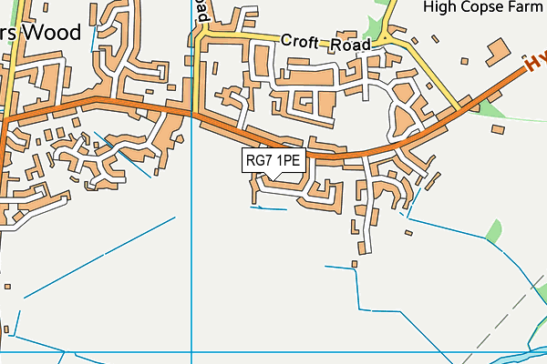RG7 1PE map - OS VectorMap District (Ordnance Survey)