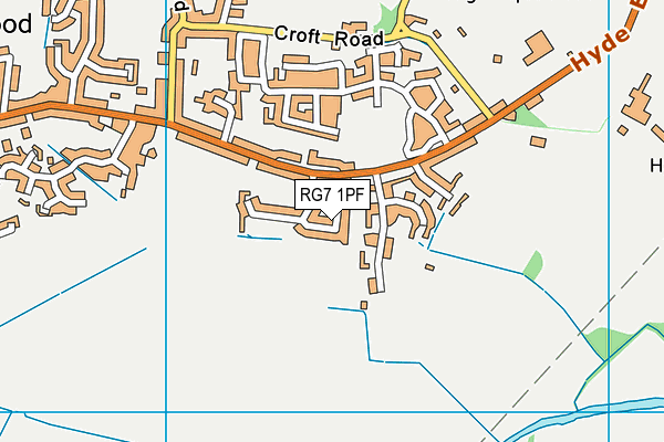 RG7 1PF map - OS VectorMap District (Ordnance Survey)
