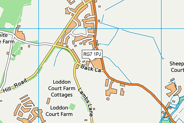 RG7 1PJ map - OS VectorMap District (Ordnance Survey)