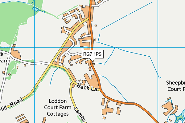 RG7 1PS map - OS VectorMap District (Ordnance Survey)