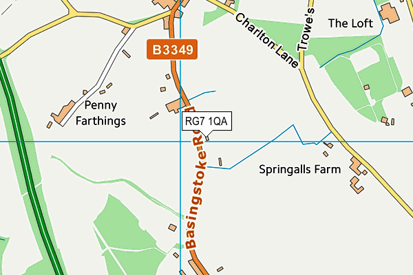 RG7 1QA map - OS VectorMap District (Ordnance Survey)