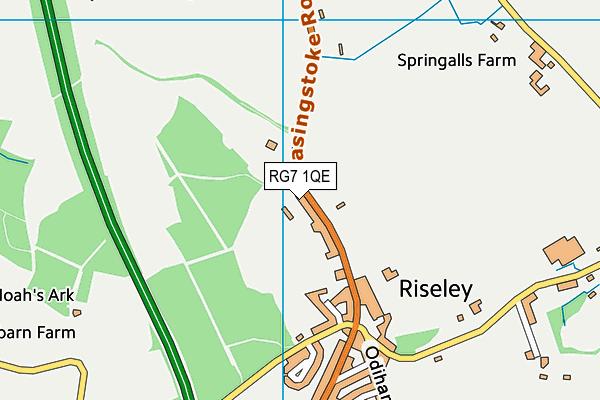 RG7 1QE map - OS VectorMap District (Ordnance Survey)