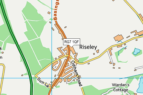 RG7 1QF map - OS VectorMap District (Ordnance Survey)