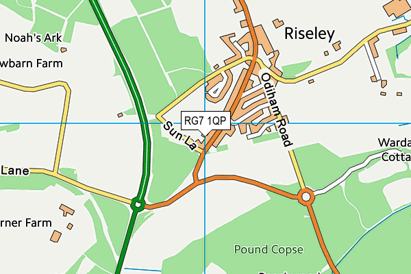 RG7 1QP map - OS VectorMap District (Ordnance Survey)