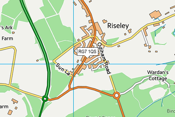 RG7 1QS map - OS VectorMap District (Ordnance Survey)