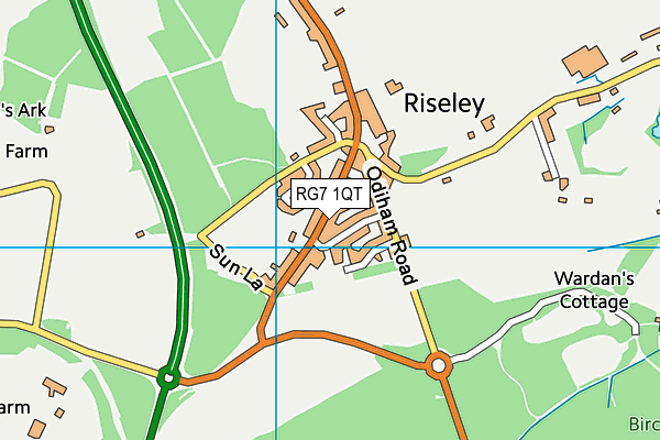 RG7 1QT map - OS VectorMap District (Ordnance Survey)