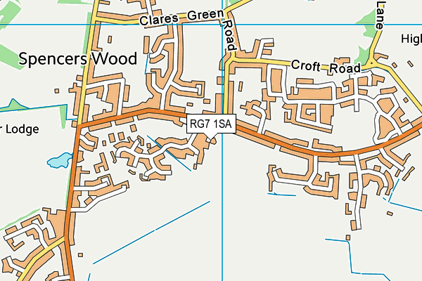 RG7 1SA map - OS VectorMap District (Ordnance Survey)
