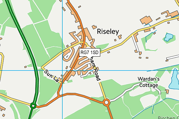 Riseley Recreation Ground map (RG7 1SD) - OS VectorMap District (Ordnance Survey)