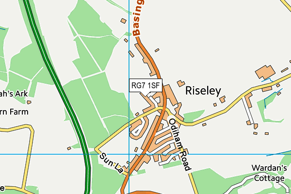RG7 1SF map - OS VectorMap District (Ordnance Survey)