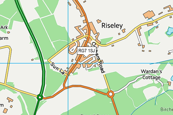 RG7 1SJ map - OS VectorMap District (Ordnance Survey)