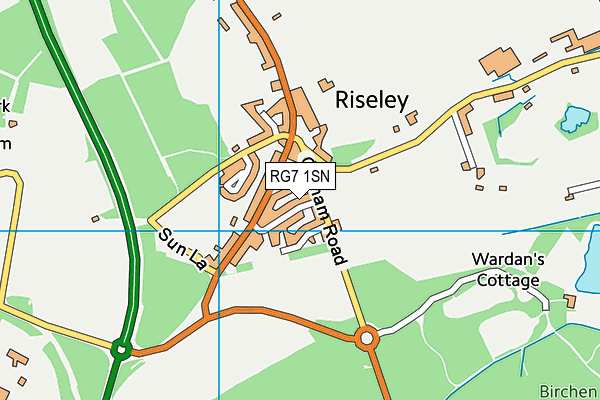 RG7 1SN map - OS VectorMap District (Ordnance Survey)