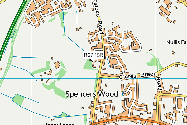 RG7 1SR map - OS VectorMap District (Ordnance Survey)