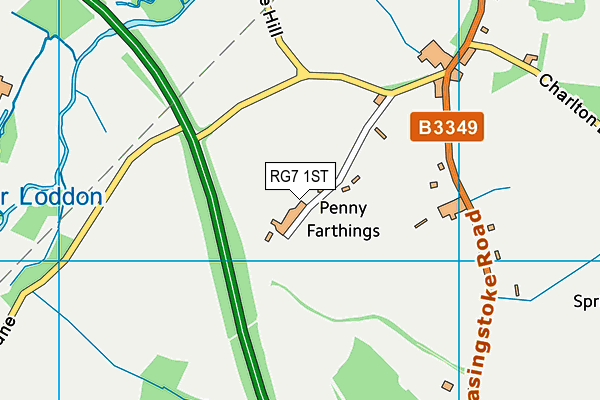 RG7 1ST map - OS VectorMap District (Ordnance Survey)