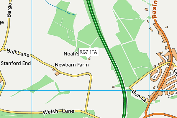 RG7 1TA map - OS VectorMap District (Ordnance Survey)