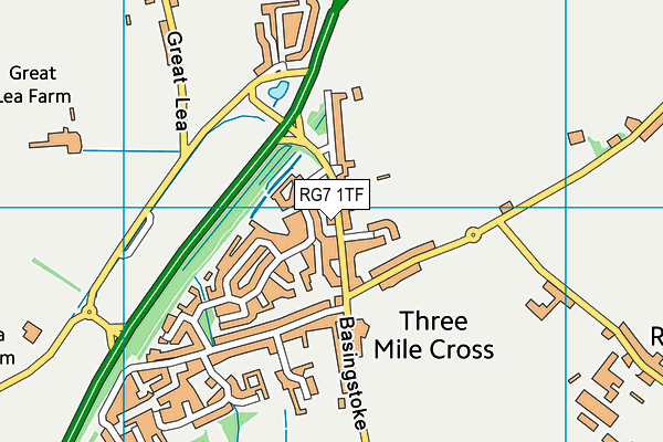 RG7 1TF map - OS VectorMap District (Ordnance Survey)