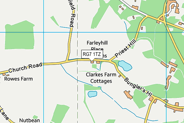 RG7 1TZ map - OS VectorMap District (Ordnance Survey)