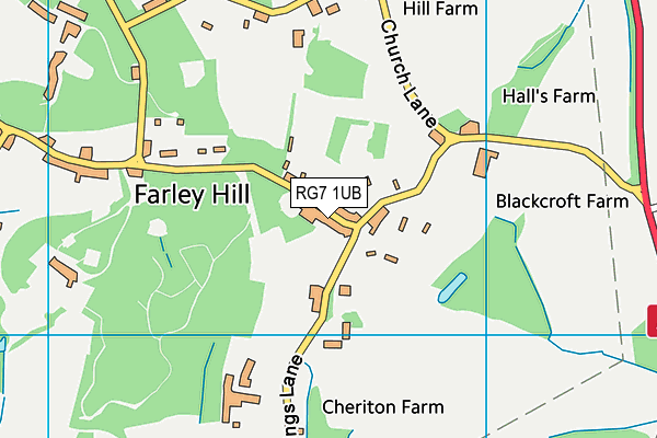 Farley Hill Primary School map (RG7 1UB) - OS VectorMap District (Ordnance Survey)