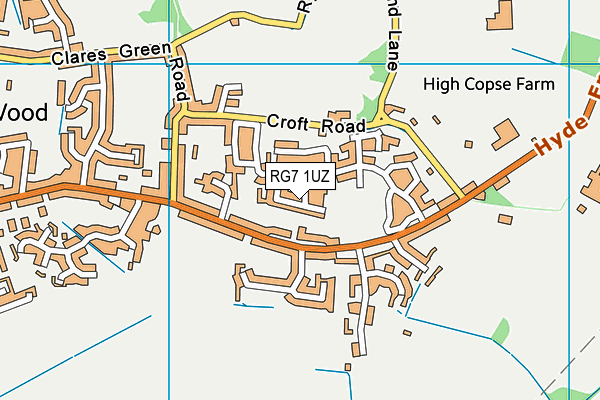 RG7 1UZ map - OS VectorMap District (Ordnance Survey)