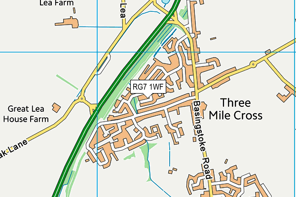 RG7 1WF map - OS VectorMap District (Ordnance Survey)