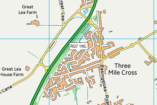 RG7 1WL map - OS VectorMap District (Ordnance Survey)