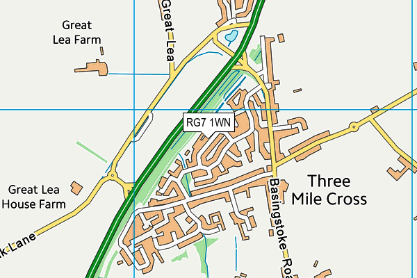 RG7 1WN map - OS VectorMap District (Ordnance Survey)