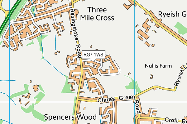 RG7 1WS map - OS VectorMap District (Ordnance Survey)