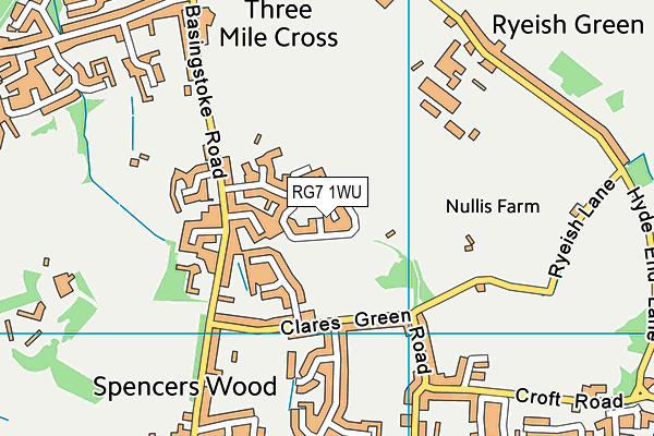 RG7 1WU map - OS VectorMap District (Ordnance Survey)