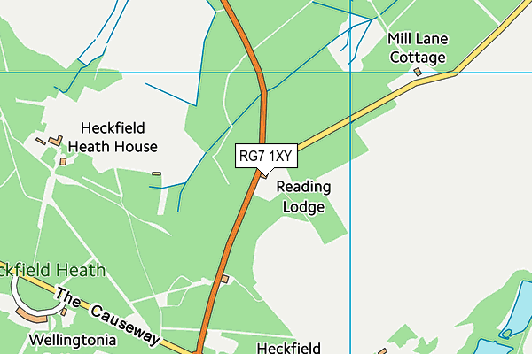 RG7 1XY map - OS VectorMap District (Ordnance Survey)